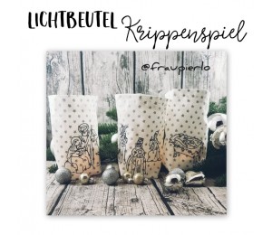 Stickserie ITH - Lichtbeutel Krippenspiel